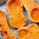 Roasted squash on a cookie sheet